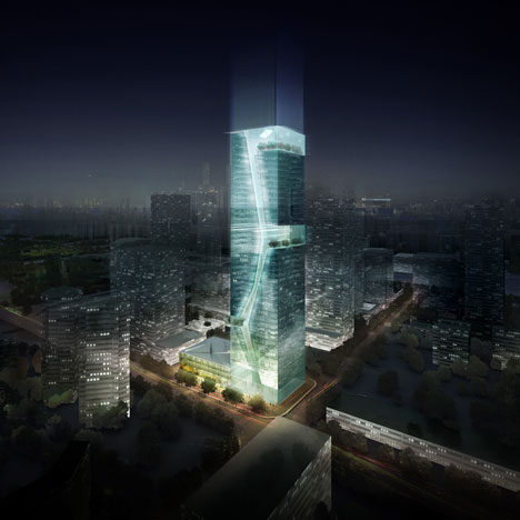 Проект небоскреба Shenzhen Guosen Securities Tower от Massimiliano and Doriana Fuksas в Китае