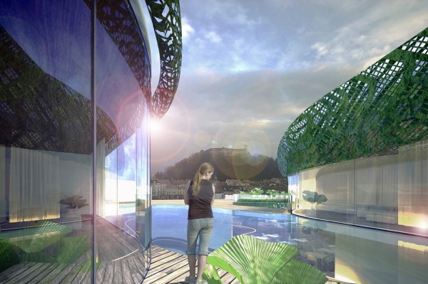 Зимой и летом разным цветом. Проект многоцелевого комплекса Shopping Pillow Terraces от OFIS arhitekti