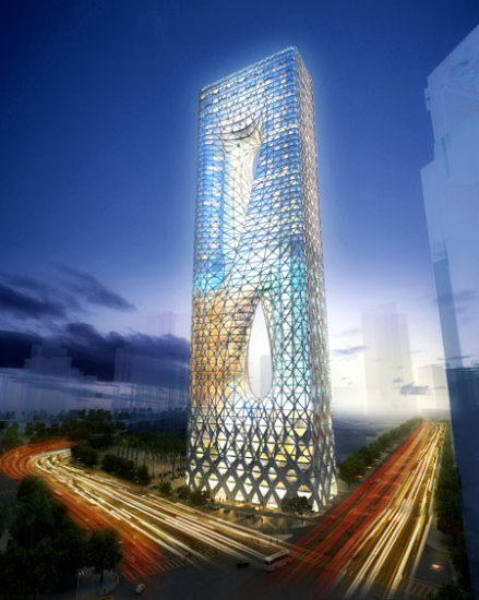 Футуристический проект небоскреба Sunrise Tower от Захи Хадид (Zaha Hadid)