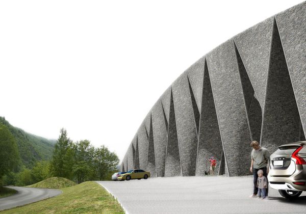 Туристическая остановка возле фьорда Хардангере в Норвегии от Huus og Heim Architecture