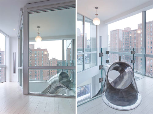 Квартира со спиралеобразным спуском в Нью-Йорке от Turett Collaborative Architects
