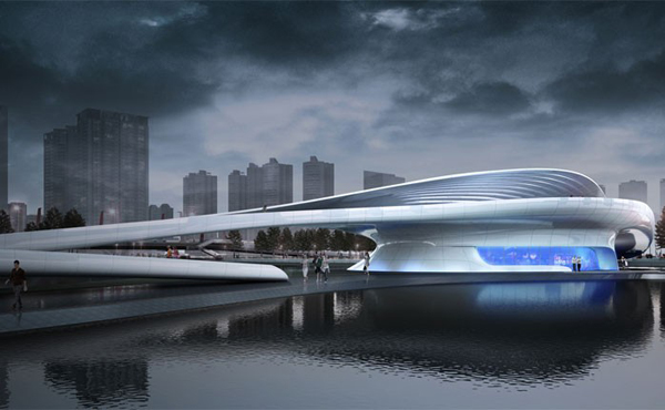 Jiangsu Wuxi Central Park – проект ультра-современного пешеходного моста от китайских архитекторов