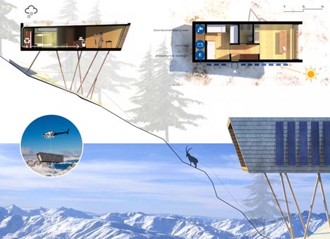 Fly-In Prefab - летающий дом для жизни в экстремальных условиях от  Airlift Architecture
