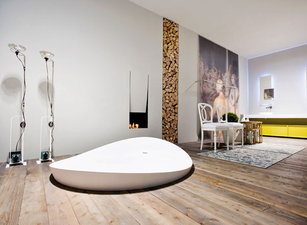 Современные камины для ванных комнат от Антонио Лупи (Antonio Lupi)