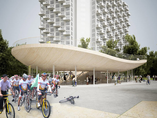 Bicycle Club - велопавильон в Китае от голландских архитекторов