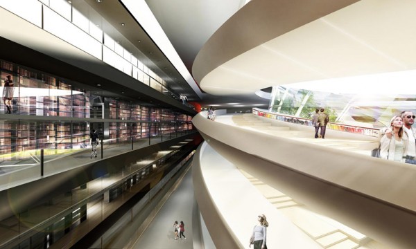 Проект библиотеки Dalian library от Architects Collective в Даляне (Китай)