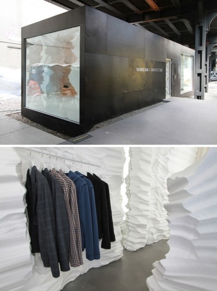 Временный бутик для новой коллекции одежды от Ричарда Чая (Richard Chai)
