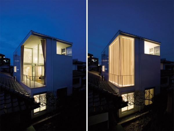 House in Hikarimachi - трехэтажный жилой дом от Rhythmdesign в Японии
