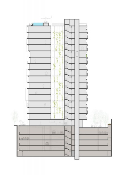 Проект жилого дома Loft Tower от XTe a+d в Лиме (Испания)