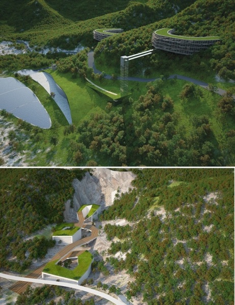 Проект эко-долины Mentougou eco valley от Eriksson architects