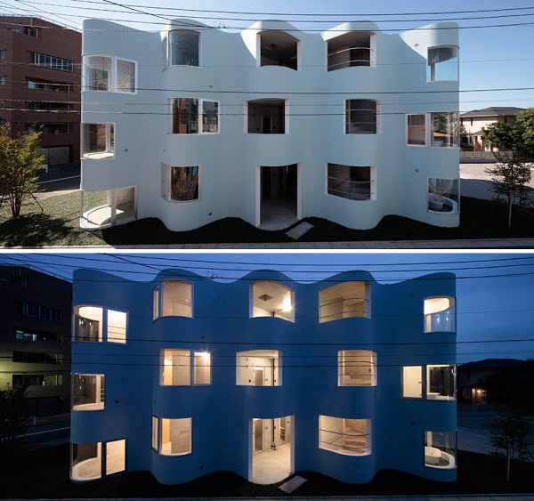 SMG Apartments - волнистый дом от Mejiro Studio