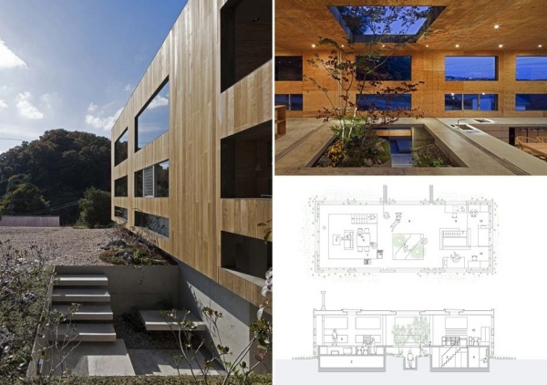Жилой дом Dynamic Dual-Material Japanese Residence от UID Architects