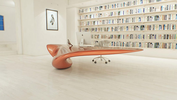 Volna Table - футуристическая офисная мебель от турецких дизайнеров