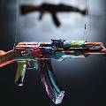 «Радужную» винтовку АК-47 Херста продали за $89 тысяч долларов, которые пойдут на дело мира