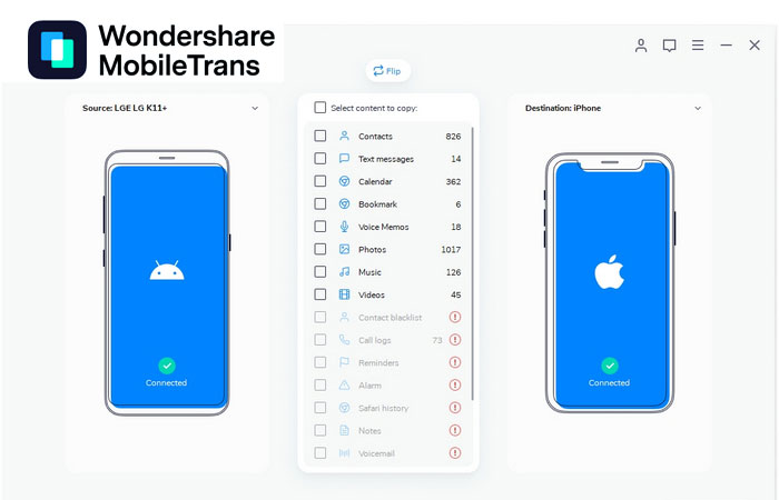 Программа Wondershare MobileTrans