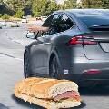 Немцы озадачены тайным выбрасывателем сэндвичей на шоссе