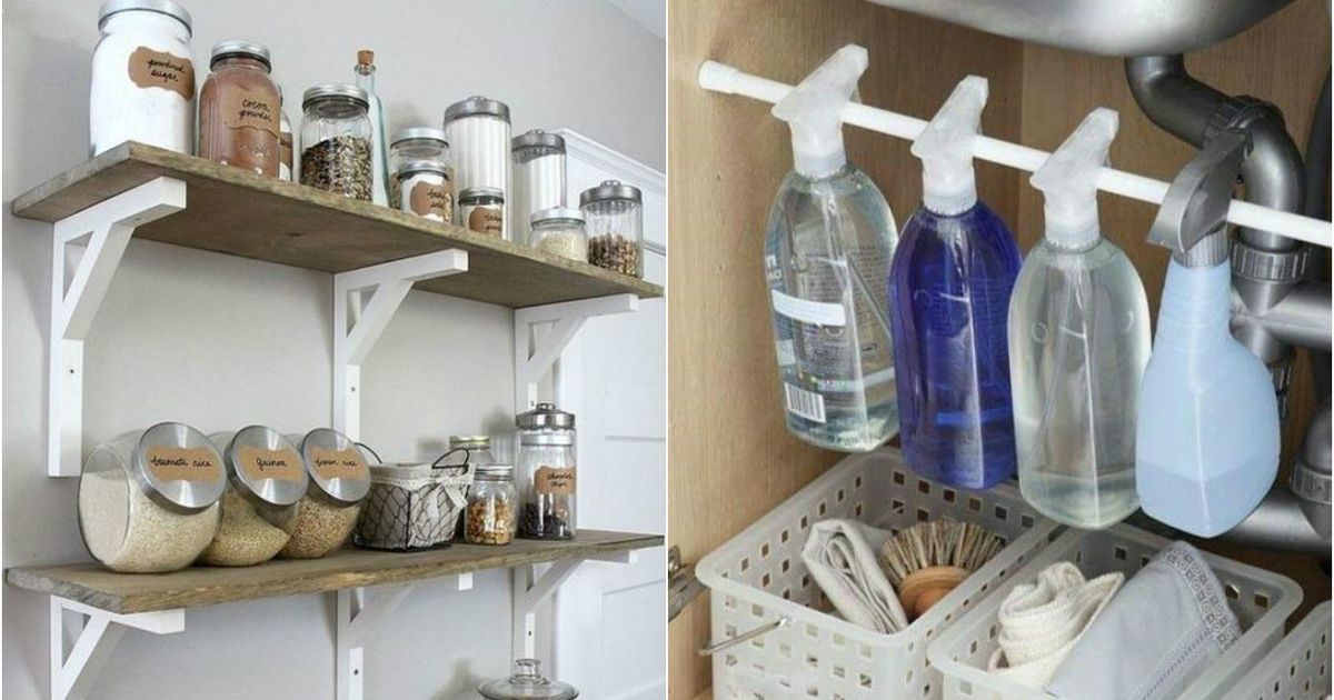 Идеи хранения вещей в маленькой кухне